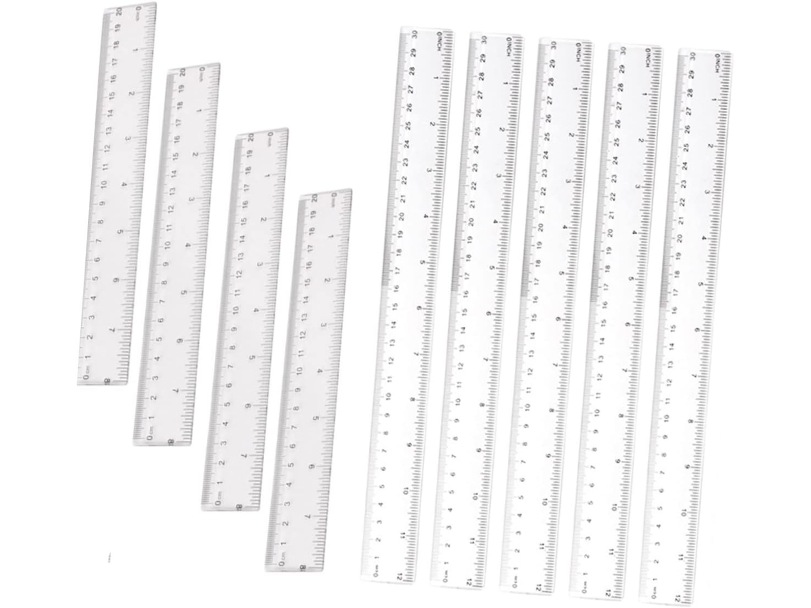 Lurelia Régua De Medição 10 Peças 20cm Com Resistente Para Escola