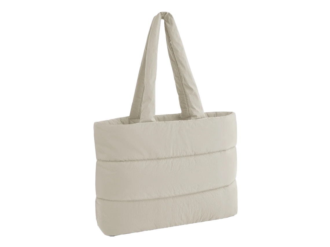 Bolsa Tote Acolchoada Bagbase, Tamanho Único, Pedra Natural AQUAFORGE