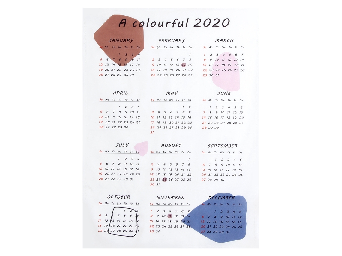 Calendário De Parede Para Decoração E Suprimento Escolar