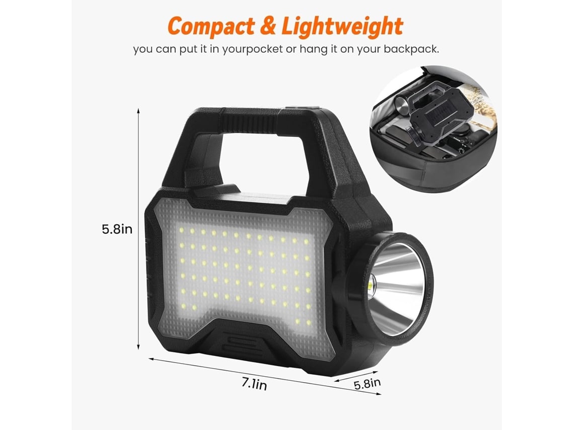 Elysve Lanterna Led, Usb Recarregável, Luz Lateral