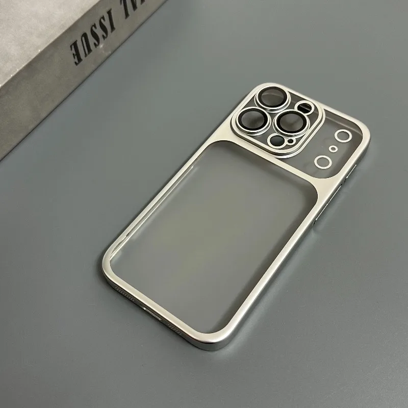 Capa Fosca Para Celular (iphone 16 Plus Prateado), Protetor De Lente, Resistente A Impactos.
