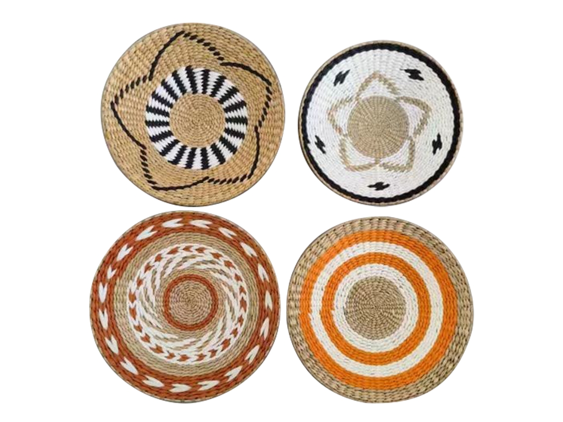 Joia Floral Laranja e Branco com Estrela de Cinco Pontas LAXISCREED