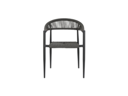 Cadeira de Alumínio com Rattan Preto ALEXANDRA HOUSE LIVING (56x60x78cm)