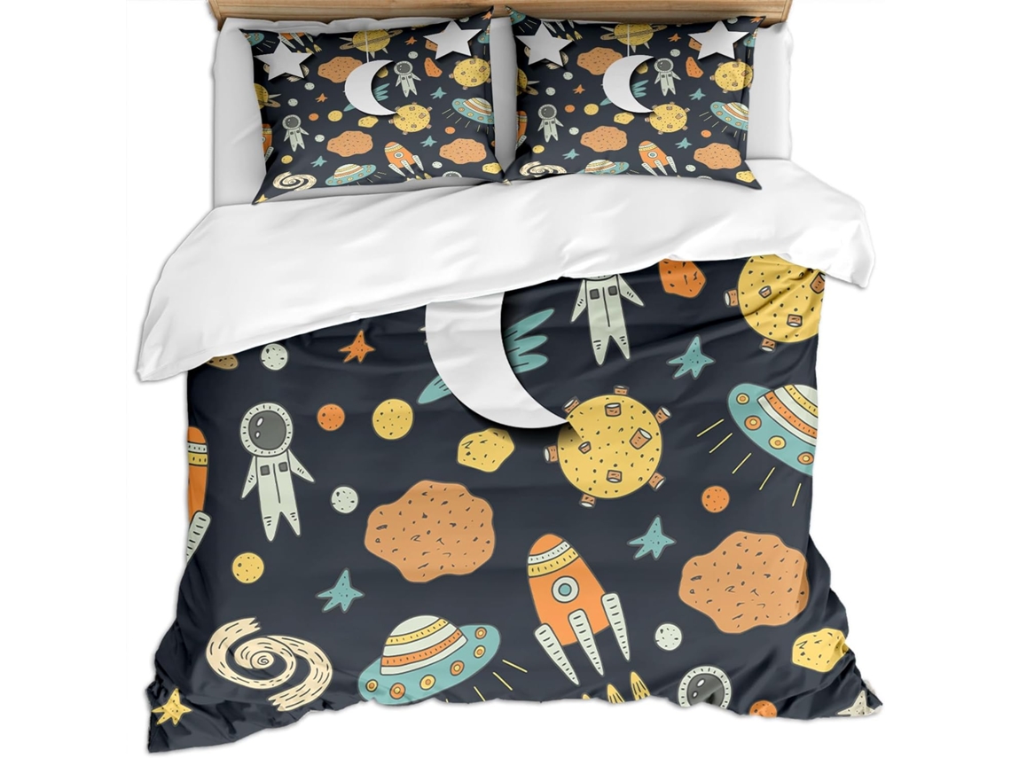 Capa de Edredom Infantil em Microfibra Fronha 200x200 Cm (LxA)