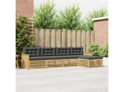 Vidaxl Conjunto De Sofás Para Exterior 5 Unid. Branco E Antracite