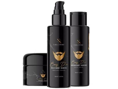 Kit Barba Madeira Dourada NAILA STORE