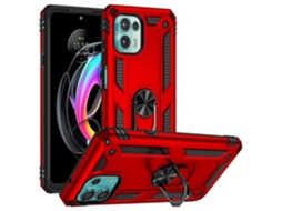 Compre Para Motorola Edge 20 Lite Capa Híbrida De Pc Tpu Com Suporte Ajustável E Proteção Total Vermelha
