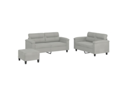 Sofa Set, Sofa Sets Vidaxl Cinzeto Microfibra (n/a)