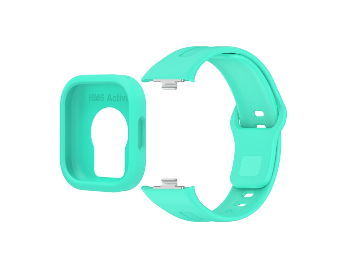 Capa Protetora De Silicone E Pulseira Para Redmi Watch 6 Active, Verde, Panoona