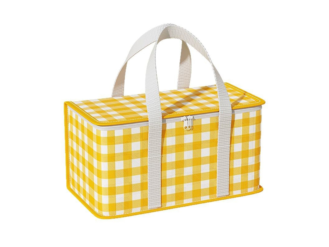 Bolsa térmica de 14L com zíper, mantém frio e quente, ideal para piqueniques, praia, delivery | S/MARCA