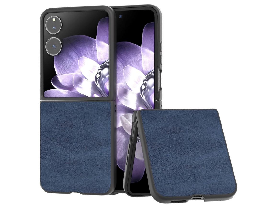 Capa De Celular De Pu Com Textura De Bezerro E Borda Preta Bicolor