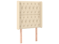 Cabeceira de Cama com Abas Tecido Creme MAISON EXCLUSIVE (83x16x118 cm)