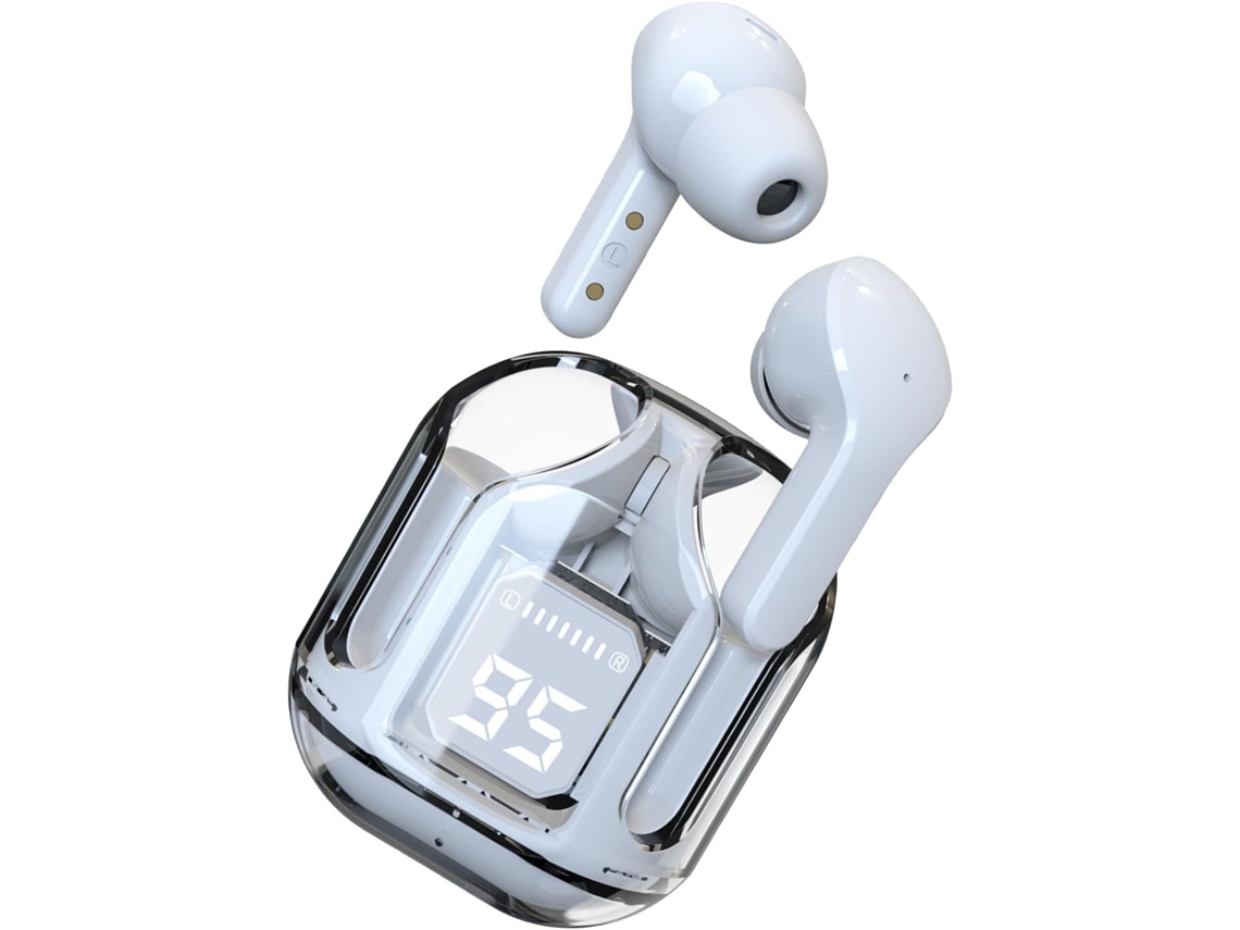 Fones De Ouvido Sem Fio, Transparentes E Elegantes, Com Cancelamento
