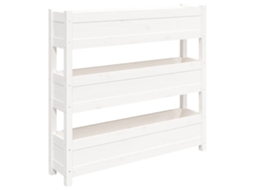 Planter, Planters Vidaxl Branco Madeira De Pinho (112 X 25 X 104.5 Cm)