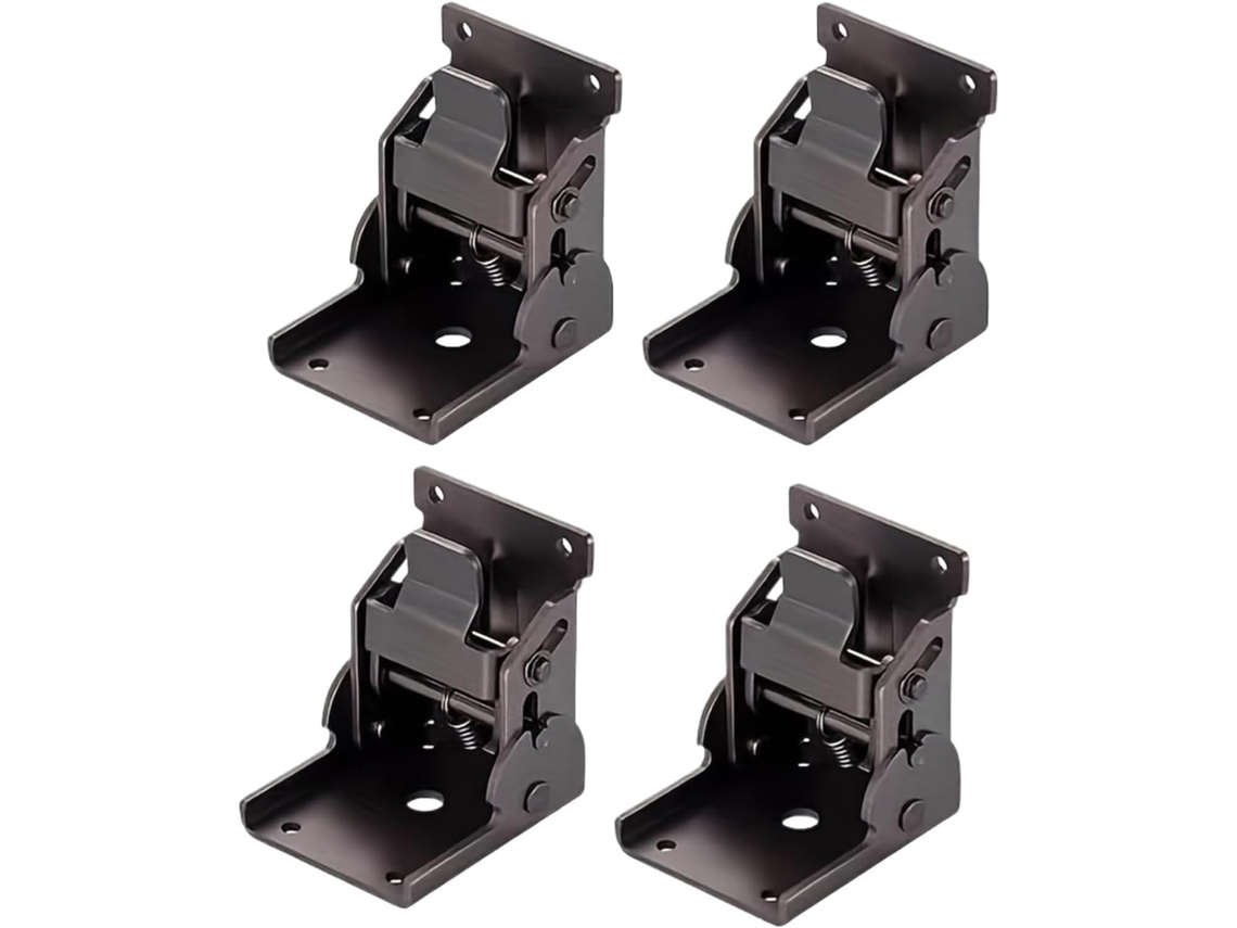 Suporte Dobrável Para Pernas, 4 Peças, Resistente, Com Dobradiças De Travamento Automático 90 Graus Para Pernas E Bordas