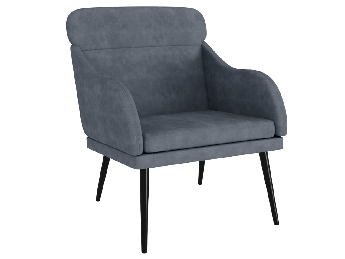 Armchair, Armchairs Vidaxl Cinzeto Veludo