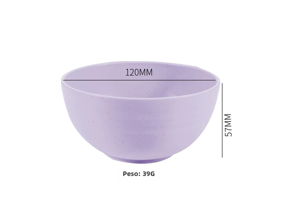 Tigela de Cozinha Ecológica de Plástico Sólido de 15 Cm , Roxa Pequena, com Grande Capacidade. MDUG (6 Polegadas)