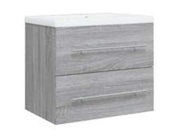 Sink Cabinet With Basin, Sink Cabinets With Basins Vidaxl Cinzeto Madeira Processada (60 X 38.5 X 48 Cm)
