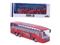 Primerox brinquedo Ônibus Simulação 1:50 Liga com Luz e Música para Crianças (vermelho)