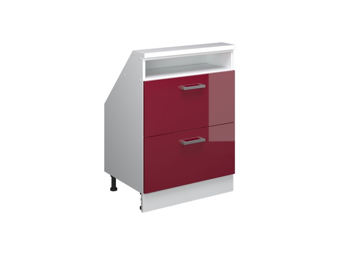 Móvel Sob Medida R Line VICCO 60cm com 2 Gavetas Vermelho Brilhante e Branco