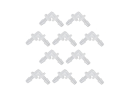 Laxiscreed Conector De Mangueira 90° Em Envólucro De 10 Peças, 4.8mm De Plástico