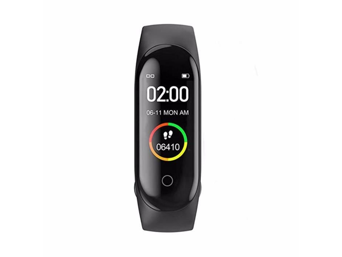 Sport Smartwatch Preto M4 Relógio Esportivo À Prova D'Água Pulseira Inteligente Pressão de Atividade de Frequência Cardíaca