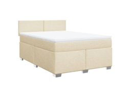 Box Spring Bed, Box Spring Beds Vidaxl Creme Tecido (140 X 190 Cm)