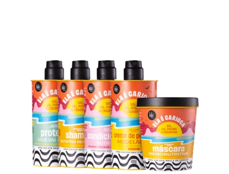 Kit Lola Cosmetics Ela É Carioca Sol Sal Piscina & Endorfina Hidronutritiva 3Abc 5 Produtos LOLA COSMETICOS