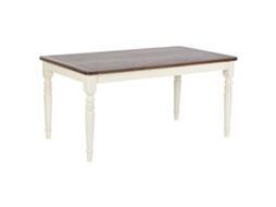 Mesa De Jantar Home Esprit Castanho Creme Madeira De Mangueira Madeira Mdf 160 X 90 X 76 Cm