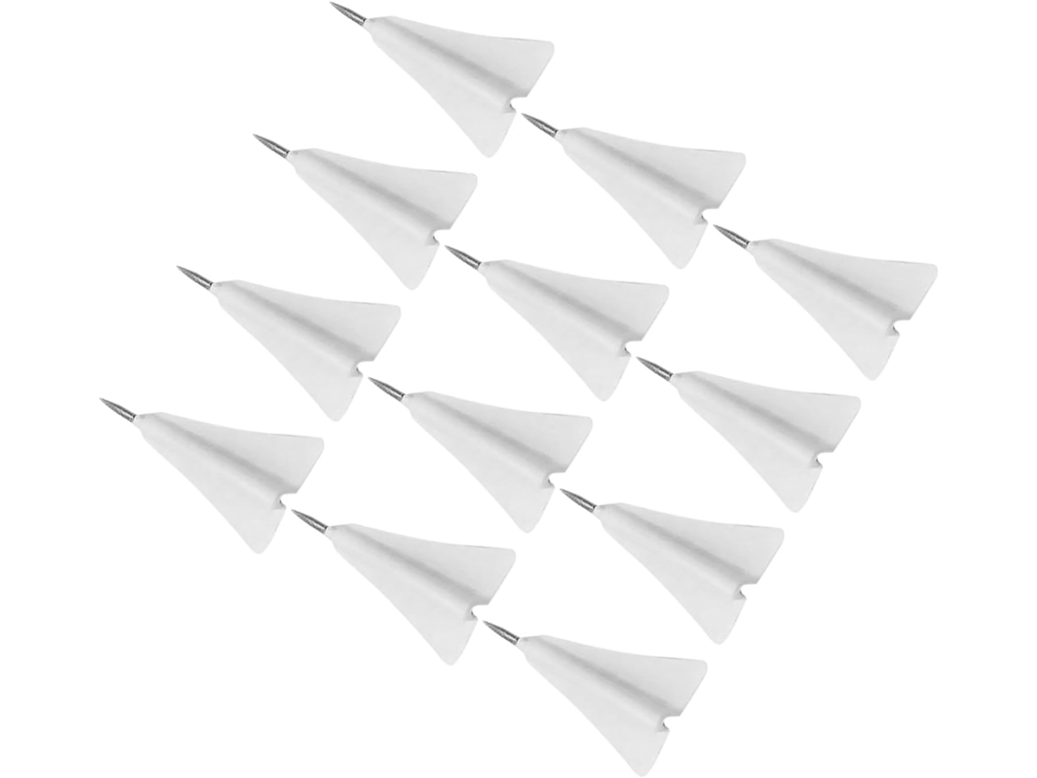 Tachinhas Pequenas Em Formato De Avião Papel Blanco Da Kichvoe, Feitas De Abs E Aço, Versáteis E Portáteis, Pacote Com
