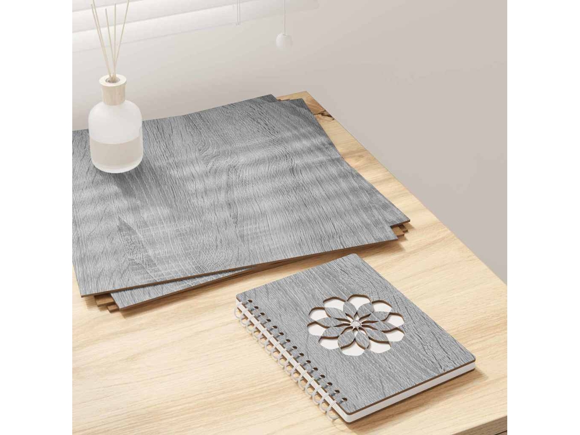 Vidaxl Painéis De Decoração 12 Unid. Cinza Sonoma 30 X 30 X 0,27 Cm
