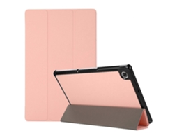 Capa Dobrável Em 3 Partes Com Textura De Couro, Formato Flip Horizontal Em Tpu + Couro Pu Com Suporte Para Lenovo M10 Plus