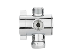 Divisor de Água Universal de 3 Vías para Ducha 1/2 Pulgada Grifo Cambiador Base Baño Acero Inoxidable Plata Interface 1 Plata
