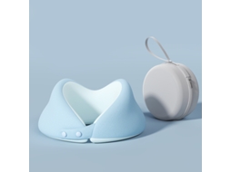 Travel Memory Foam Pillow U shaped Cervical Pillow, Aliviar a Fadiga ZSANFS (azul, com Caixa de Couro)