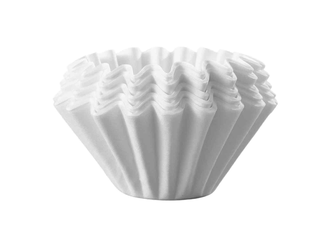 Filtros De Café Para Cafeteiras Gotejamento, Tamanho Júnior, Filtro Papel Com Fundo Plano E Paredes Altas Uma Infusão Uniforme, Branco
