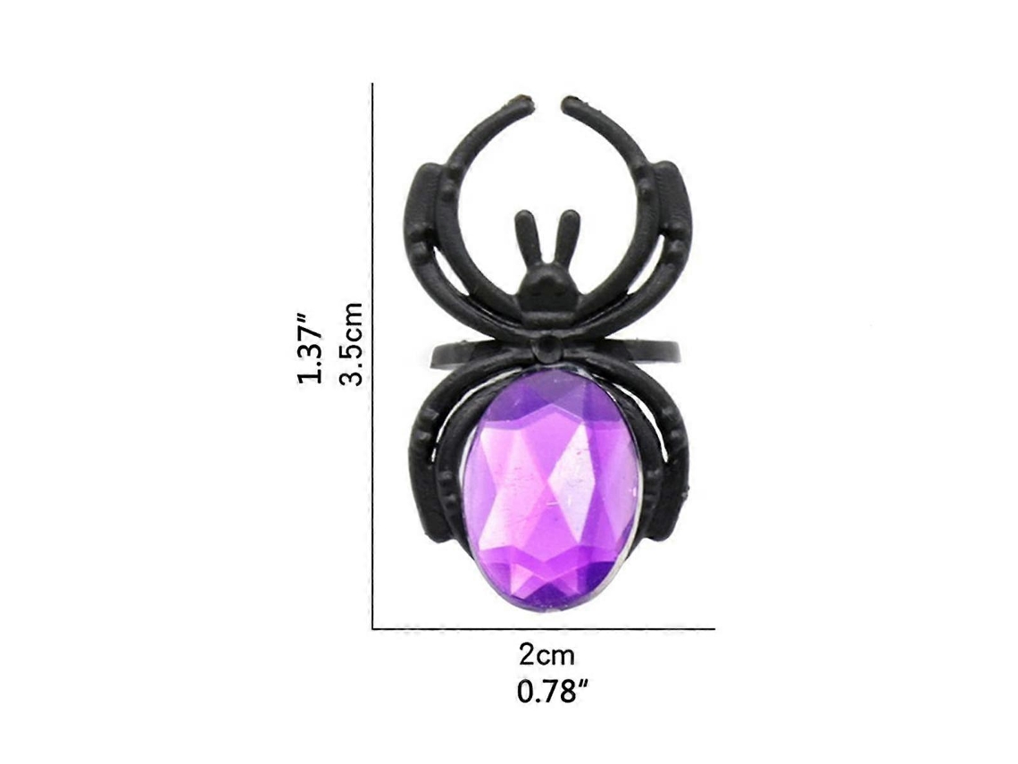 Anel De Aranha De Plástico Novidade Brinquedos De Halloween Cores Aleatórias Ly Ebike