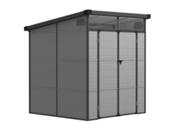 Abrigo de Jardim VERIDIA CUOM de 3,24m², 190x191x215cm, porta de correr, janela, ventilação, cinza claro