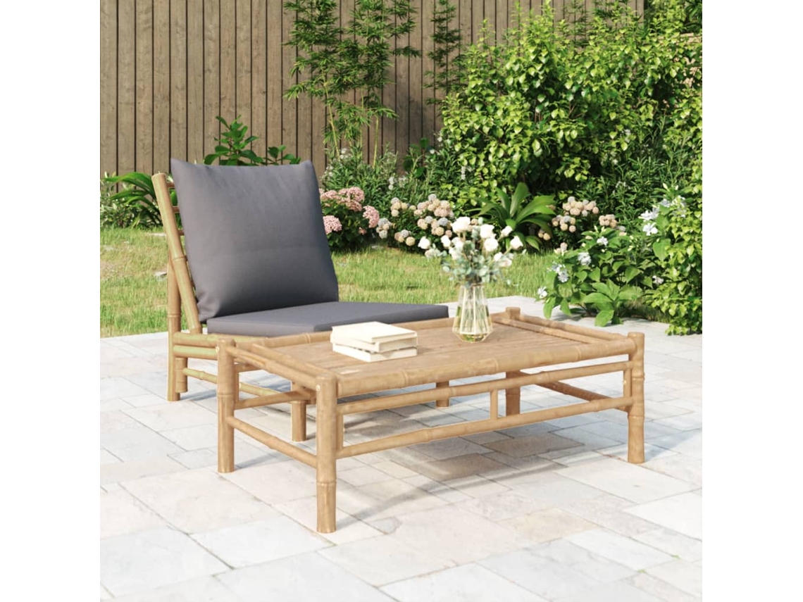 Vidaxl Mesa De Centro Para Jardim 100x55x33 Cm Bambu