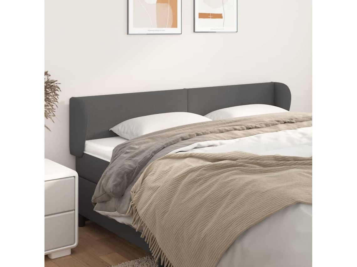 Cabecero con Alas de Polipiel 203x23x78/88cm Gris