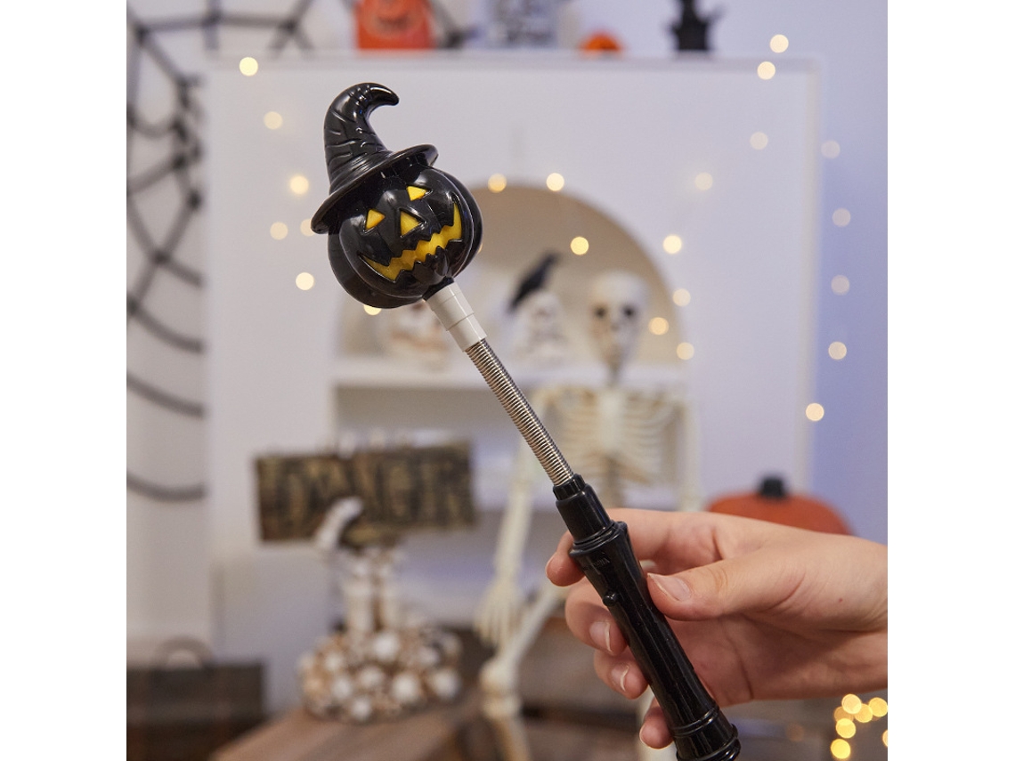 Lurelia Lanterna De Halloween Com Manivela, Abóbora Preta, Plástico, Estilo Europeu