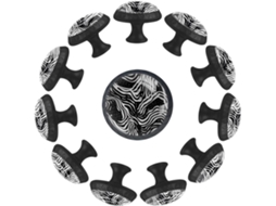Conjunto De 12 Puxadores Vidro Com Estampa Abstrata Listras Líquidas Para Gavetas Cômoda, 3, 5x 2, 8cm 1, 37x 1, 10pol