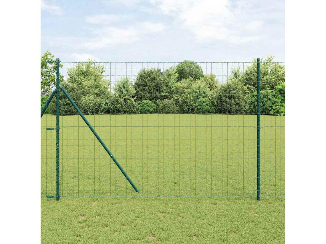 Vidaxl Fixação De Solo Para Cercas Euro 10 X 1,5 M Verde Malha