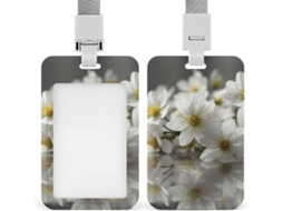 Porta Crachá Refletivo Floral, Porta Cartões Personalizável, Protetor De Crachá À Prova D Água, Funcionários De