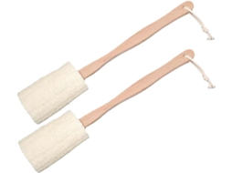 Escova De Banho Ipetboom Cabo Longo Em 2 Peças Para As Costas, Escova De Bucha Natural Esfoliante Com Cerdas Macias Para