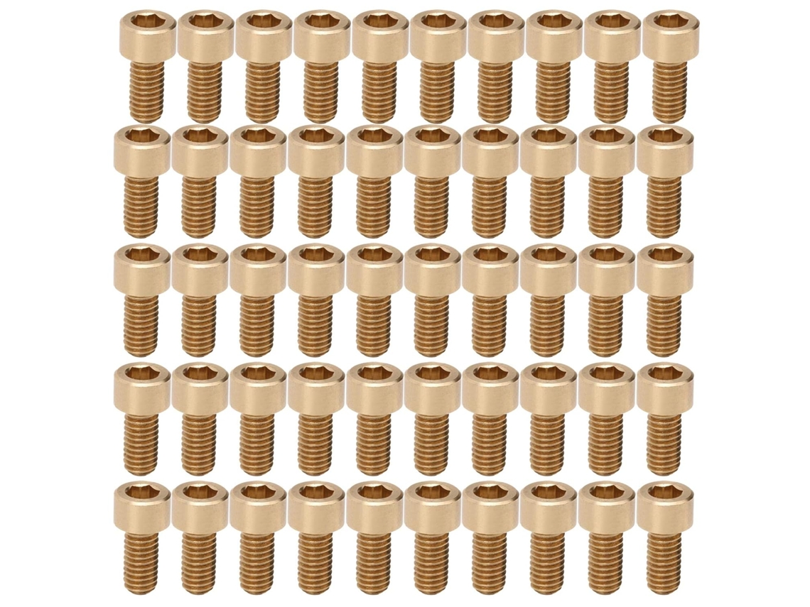 Conjunto De 50 Parafusos Cabeça Sextavada Com Bucha Cobre Puro,