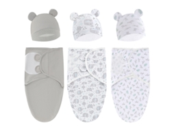Conjunto De 3 Bolsas Cama Para Bebê | 3 Em 1 Cueiro, Manta E Saco De Dormir | 73x40 Cm | Leve E Respirável Rosae