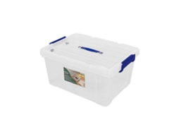 Cajas De Almacenaje Ordenación De Plástico Transparentes Con Tapa Azul | Con Y Sin Ruedas | Ropa, Libro, | Juguestes 40l Pack 6 Uds