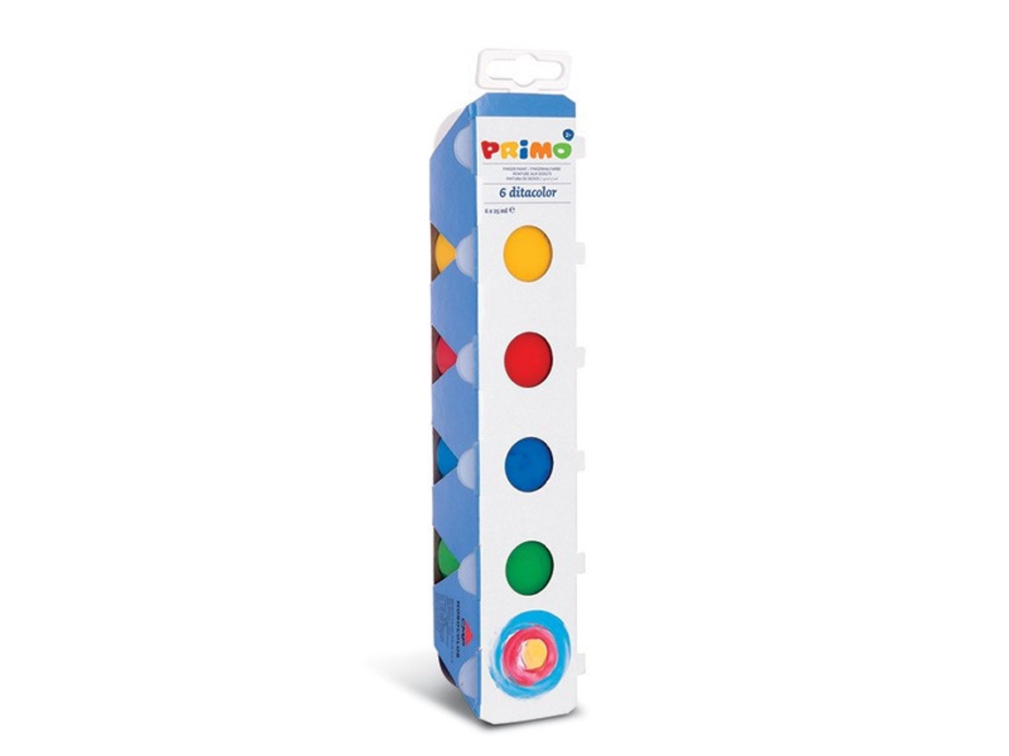 PRIMO 225Td6E pintura a dedo lavável preto azul verde vermelho branco amarelo