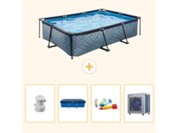 Exit-toys Piscina Exit Retangular - Efeito Pedra - 300x200x65 Cm - 5-peças S338