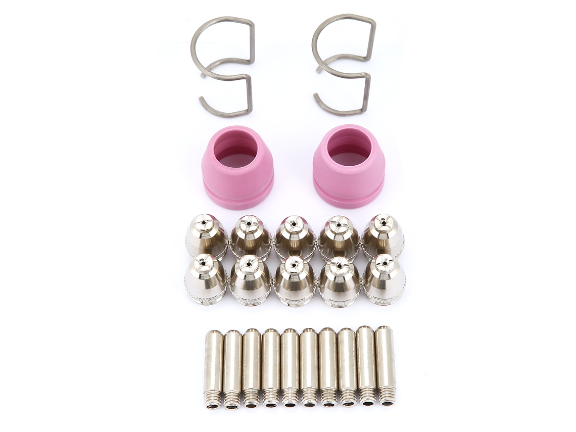 Kit De Consumíveis Para Cortador Plasma Ag60 Sg55: Eléctrodos E Bicos, 24 Peças